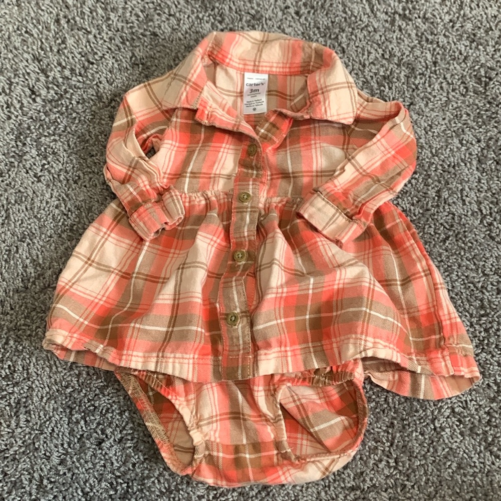 Carter’s Plaid Dress Size 3M EUC